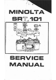 Minolta SRT 101 manual. Camera Instructions.